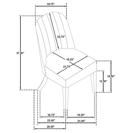 Leandro Cream/Burnished Black 9-piece Rectangular Dining Table Set by Coaster at Eve Furniture