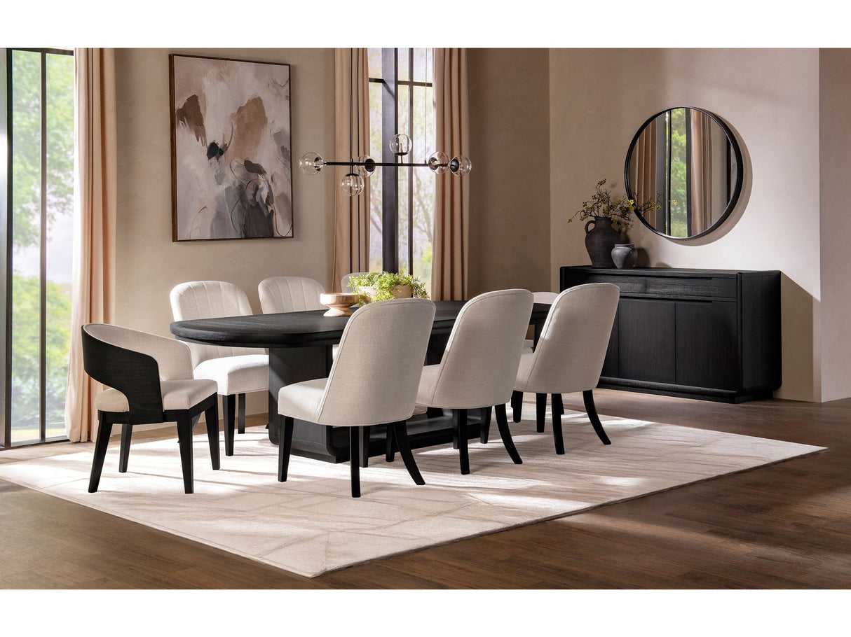 Leandro Cream/Burnished Black 9-piece Rectangular Dining Table Set by Coaster at Eve Furniture
