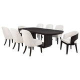 Leandro Cream/Burnished Black 9-piece Rectangular Dining Table Set by Coaster at Eve Furniture