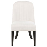 Leandro Cream/Burnished Black Upholstered Dining Side Chair (Set of 2) by Coaster at Eve Furniture