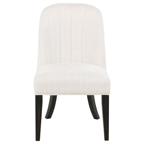 Leandro Cream/Burnished Black Upholstered Dining Side Chair (Set of 2) by Coaster at Eve Furniture