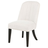 Leandro Cream/Burnished Black Upholstered Dining Side Chair (Set of 2) by Coaster at Eve Furniture