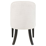 Leandro Cream/Burnished Black Upholstered Dining Side Chair (Set of 2) by Coaster at Eve Furniture