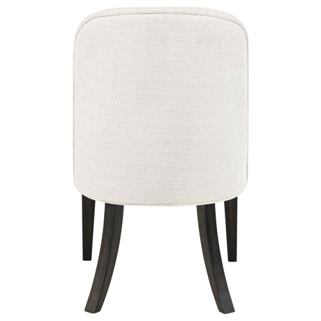 Leandro Cream/Burnished Black Upholstered Dining Side Chair (Set of 2) by Coaster at Eve Furniture