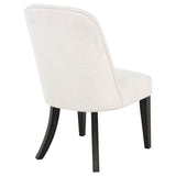 Leandro Cream/Burnished Black Upholstered Dining Side Chair (Set of 2) by Coaster at Eve Furniture