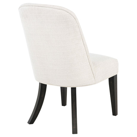Leandro Cream/Burnished Black Upholstered Dining Side Chair (Set of 2) by Coaster at Eve Furniture