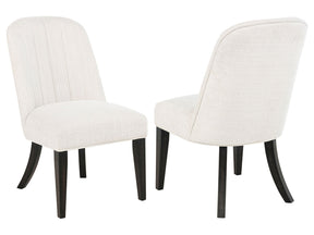 Leandro Cream/Burnished Black Upholstered Dining Side Chair (Set of 2) by Coaster at Eve Furniture