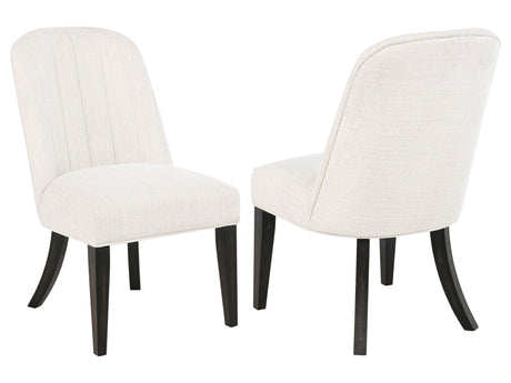 Leandro Cream/Burnished Black Upholstered Dining Side Chair (Set of 2) by Coaster at Eve Furniture