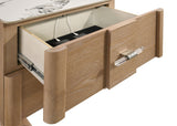 Leanne Light Oak 2-drawer Sinter Stone Top Nightstand by Coaster at Eve Furniture
