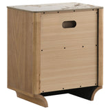 Leanne Light Oak 2-drawer Sinter Stone Top Nightstand by Coaster at Eve Furniture