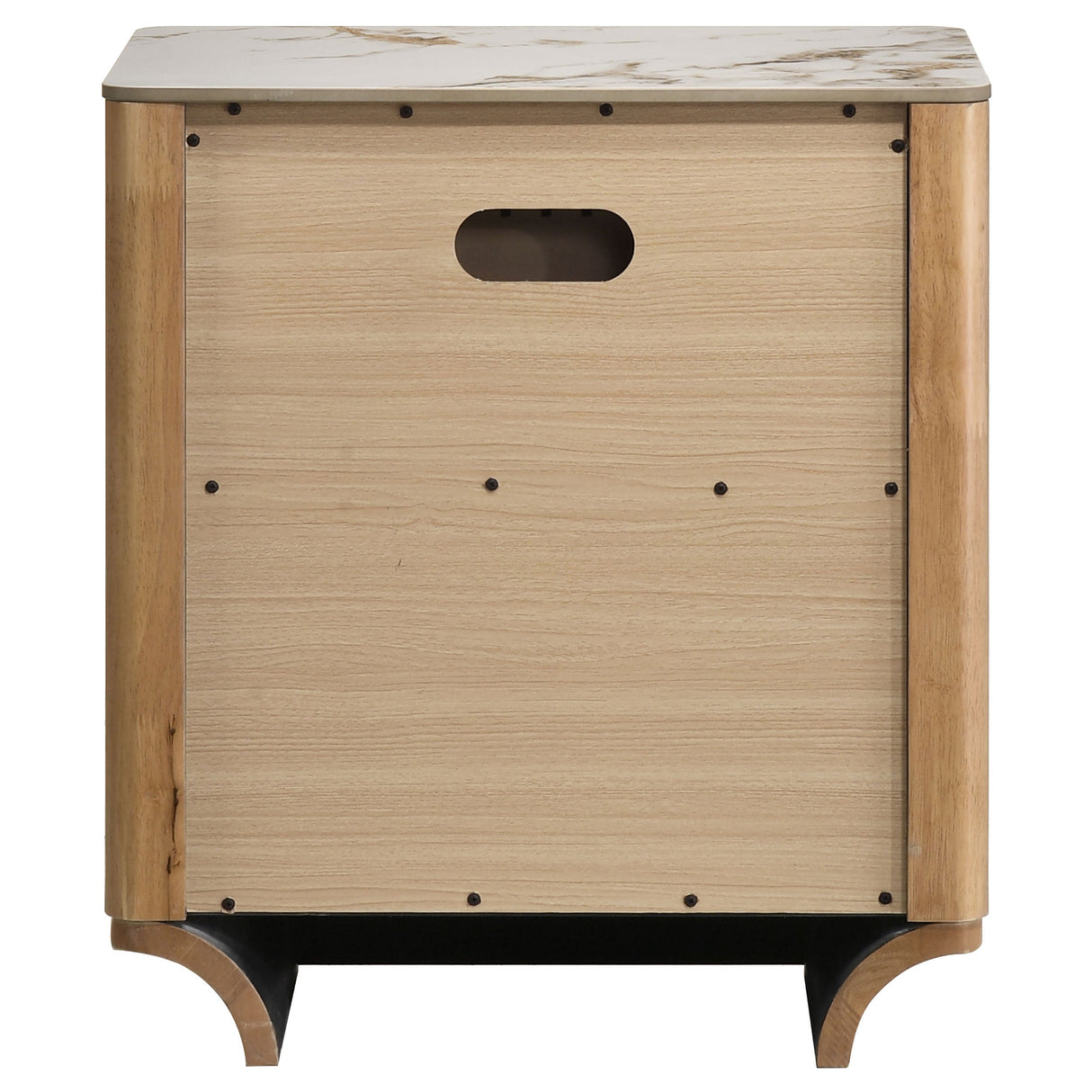 Leanne Light Oak 2-drawer Sinter Stone Top Nightstand by Coaster at Eve Furniture