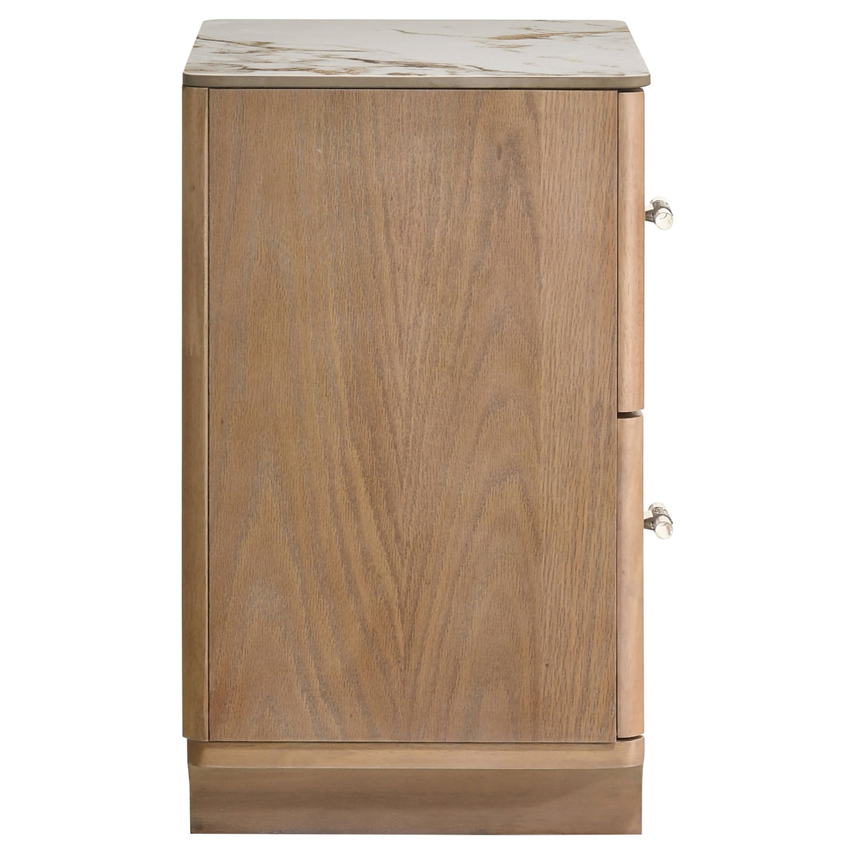 Leanne Light Oak 2-drawer Sinter Stone Top Nightstand by Coaster at Eve Furniture