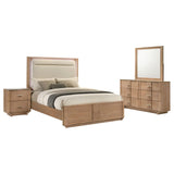 Leanne Light Oak 4-piece Queen Bedroom Set by Coaster at Eve Furniture