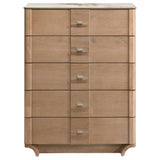 Leanne Light Oak 5-drawer Sinter Stone Top Chest of Drawers by Coaster at Eve Furniture