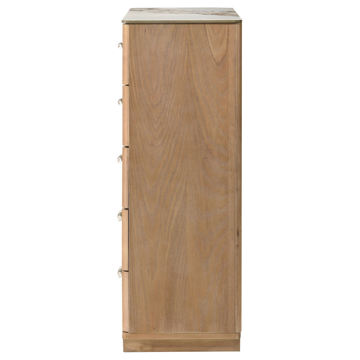 Leanne Light Oak 5-drawer Sinter Stone Top Chest of Drawers by Coaster at Eve Furniture