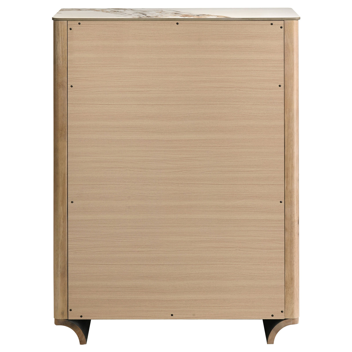 Leanne Light Oak 5-drawer Sinter Stone Top Chest of Drawers by Coaster at Eve Furniture
