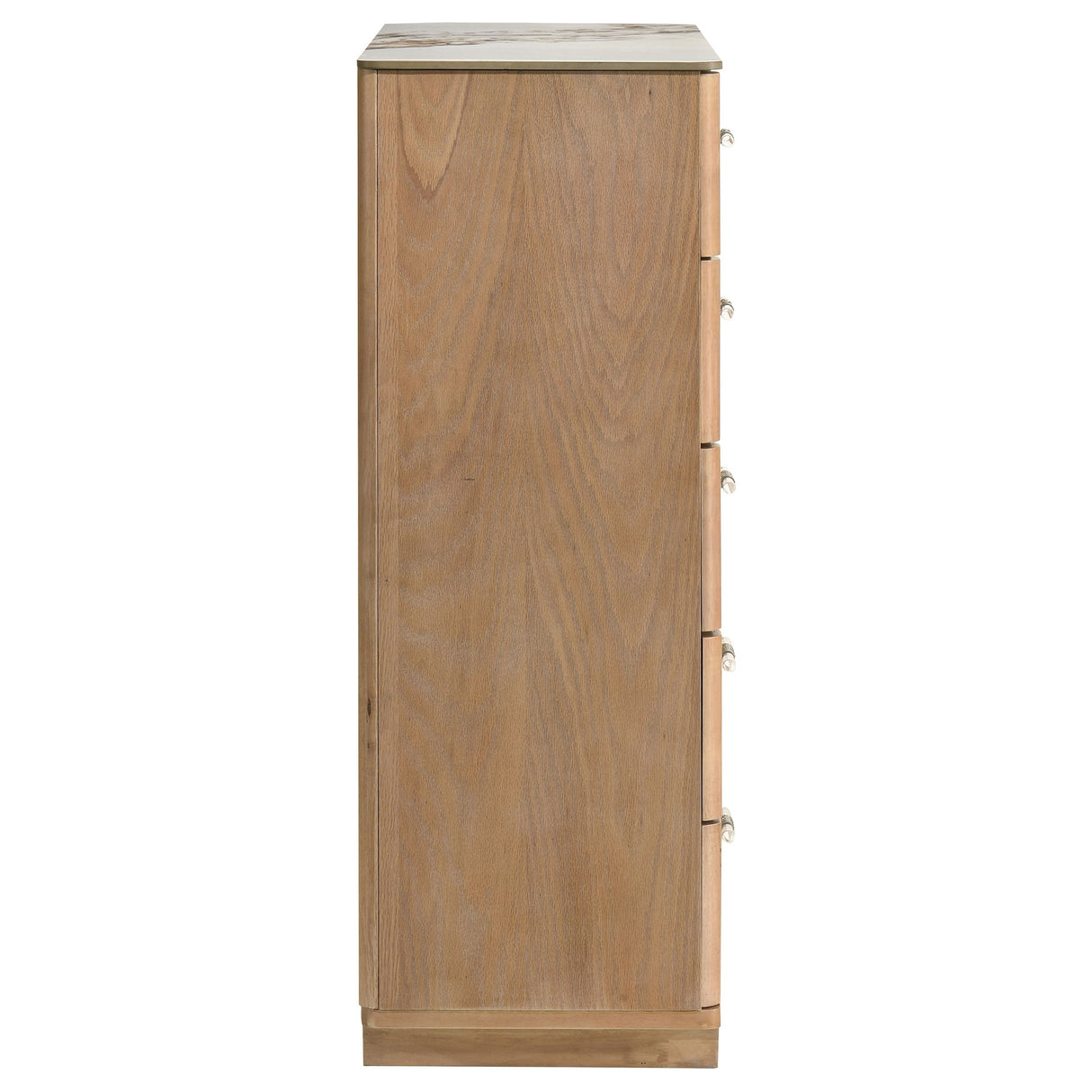 Leanne Light Oak 5-drawer Sinter Stone Top Chest of Drawers by Coaster at Eve Furniture