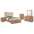 Leanne Light Oak 5-piece Eastern King Bedroom Set by Coaster at Eve Furniture