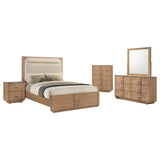 Leanne Light Oak 5-piece Eastern King Bedroom Set by Coaster at Eve Furniture