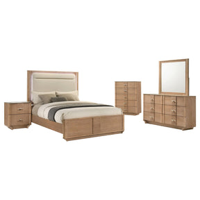 Leanne Light Oak 5-piece Eastern King Bedroom Set by Coaster at Eve Furniture