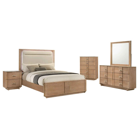 Leanne Light Oak 5-piece Queen Bedroom Set by Coaster at Eve Furniture