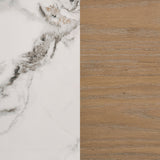 Leanne Light Oak 6-drawer Sinter Stone Top Dresser and Mirror by Coaster at Eve Furniture