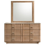Leanne Light Oak 6-drawer Sinter Stone Top Dresser and Mirror by Coaster at Eve Furniture