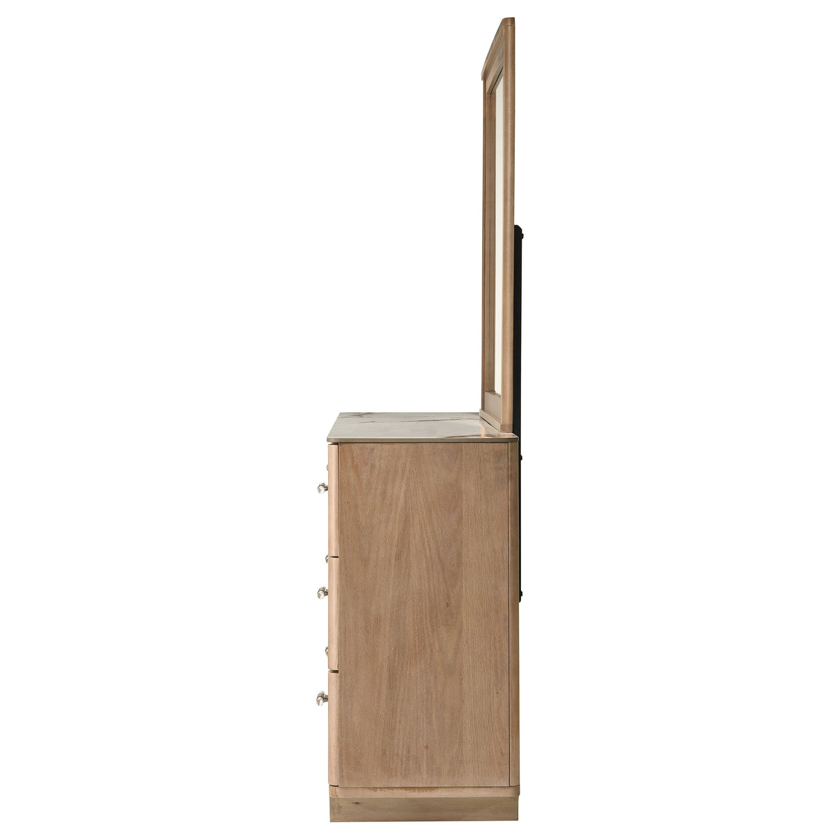 Leanne Light Oak 6-drawer Sinter Stone Top Dresser and Mirror by Coaster at Eve Furniture