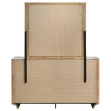 Leanne Light Oak 6-drawer Sinter Stone Top Dresser and Mirror by Coaster at Eve Furniture