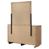 Leanne Light Oak 6-drawer Sinter Stone Top Dresser and Mirror by Coaster at Eve Furniture