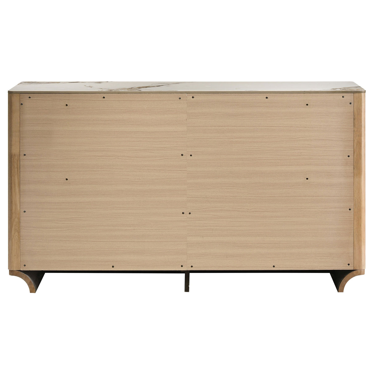 Leanne Light Oak 6-drawer Sinter Stone Top Dresser Cabinet by Coaster at Eve Furniture