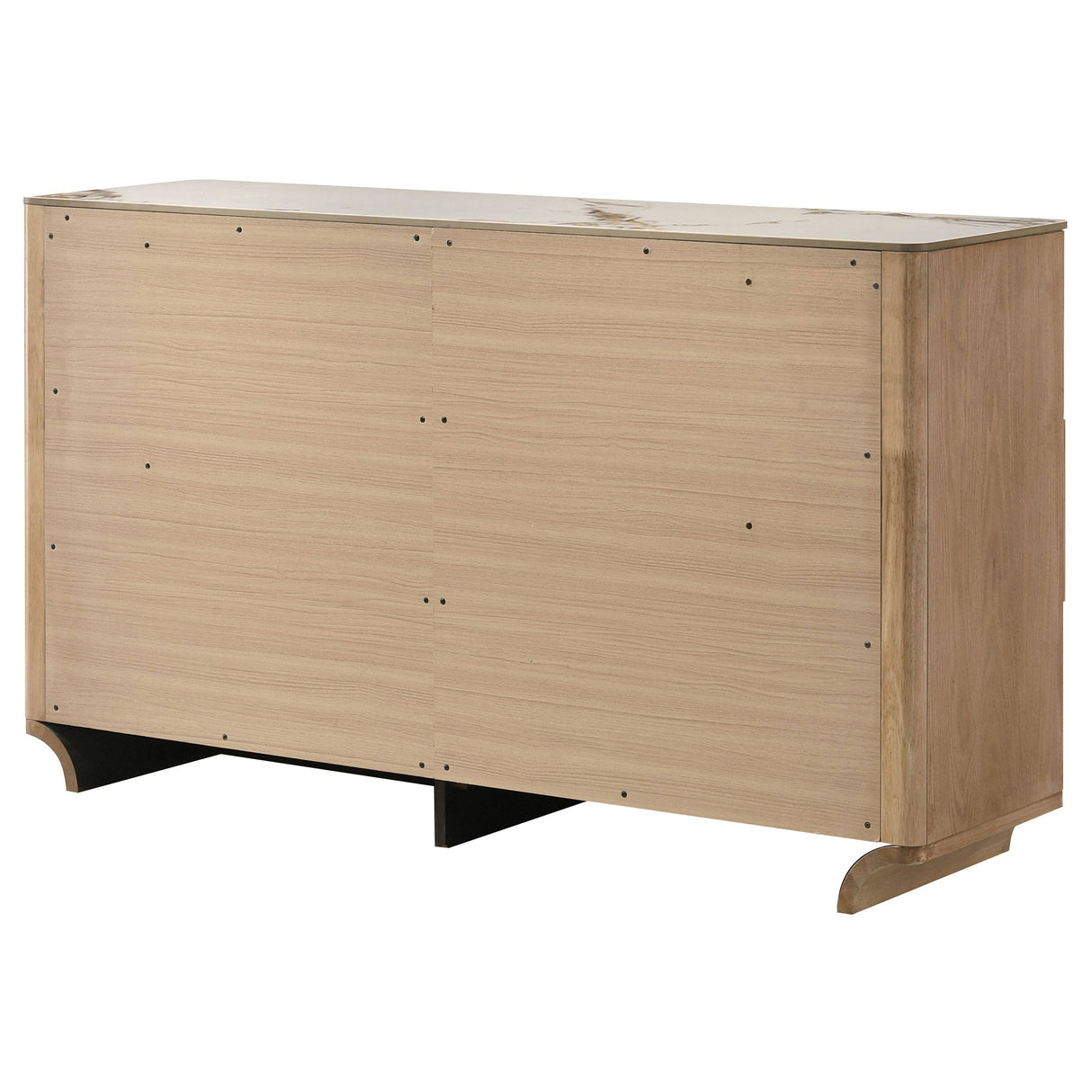 Leanne Light Oak 6-drawer Sinter Stone Top Dresser Cabinet by Coaster at Eve Furniture