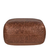 Leather Kona Brown Pouf by Classic Home at Eve Furniture