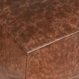 Leather Kona Brown Pouf by Classic Home at Eve Furniture