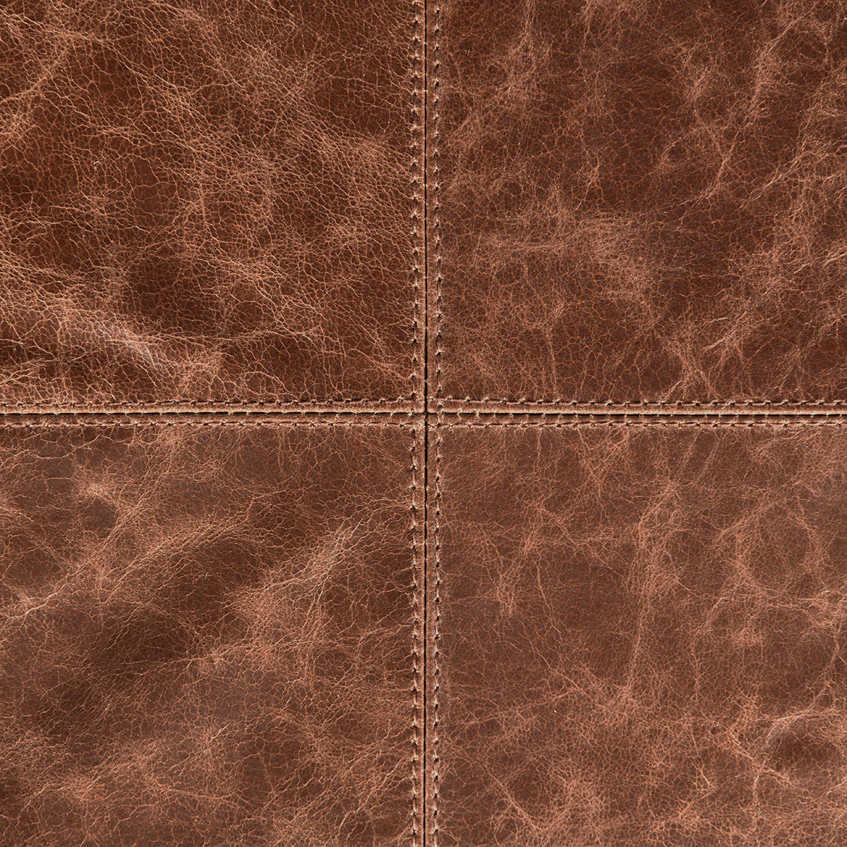 Leather Kona Brown Pouf by Classic Home at Eve Furniture