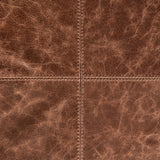 Leather Kona Brown Pouf by Classic Home at Eve Furniture