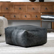 Leather Onyx Pouf by Classic Home at Eve Furniture