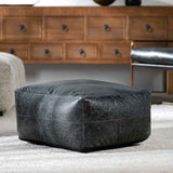 Leather Onyx Pouf by Classic Home at Eve Furniture