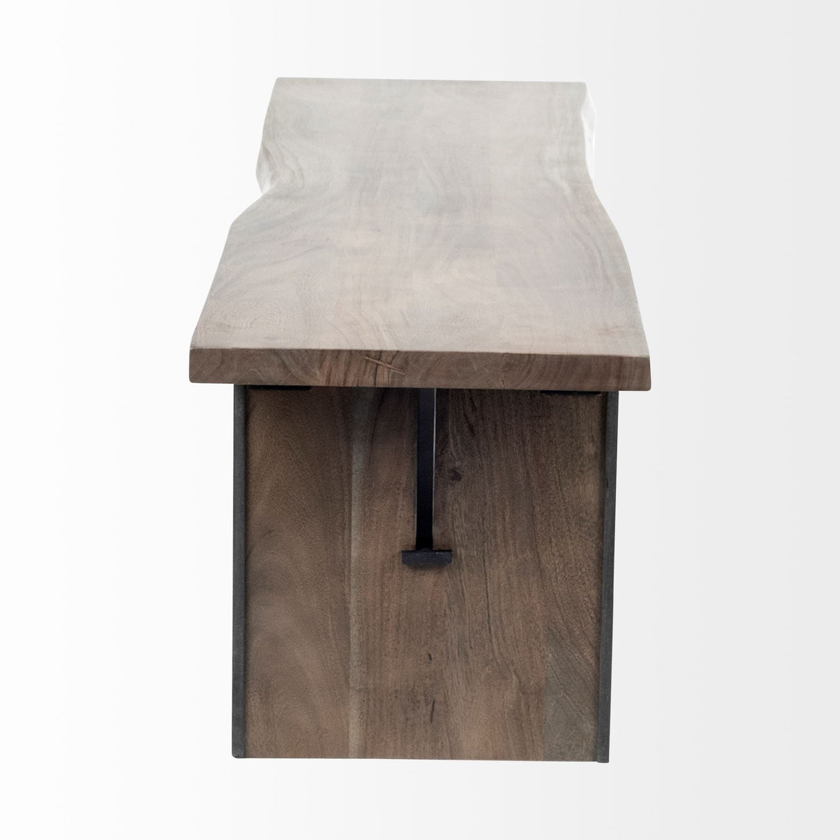Ledger I Brown Live-Edge Wooden Dining Bench by Mercana at Eve Furniture