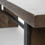 Ledger I Brown Live-Edge Wooden Dining Bench by Mercana at Eve Furniture