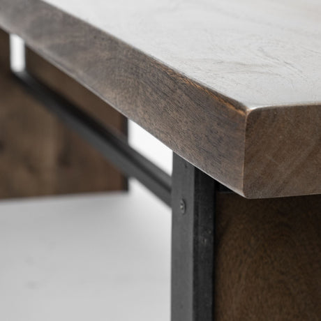 Ledger I Brown Live-Edge Wooden Dining Bench by Mercana at Eve Furniture