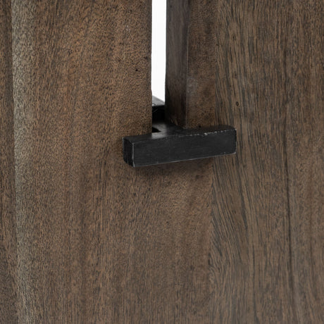 Ledger I Brown Live-Edge Wooden Dining Bench by Mercana at Eve Furniture