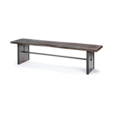 Ledger I Brown Live-Edge Wooden Dining Bench by Mercana at Eve Furniture