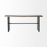 Ledger II 70L x 17W x 30H Live-Edge Wooden Brown Console Table by Mercana at Eve Furniture