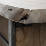 Ledger II 70L x 17W x 30H Live-Edge Wooden Brown Console Table by Mercana at Eve Furniture