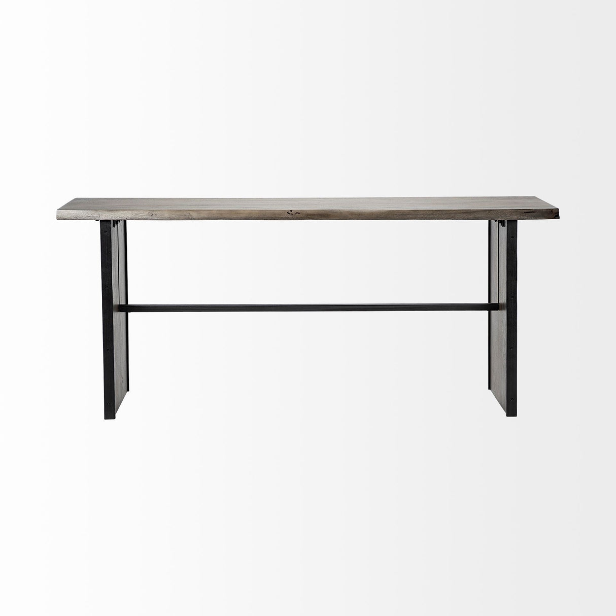Ledger II Live-Edge Wooden Brown Console Table by Mercana at Eve Furniture