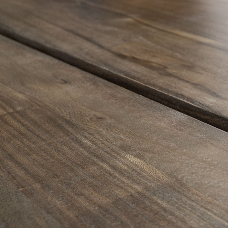 Ledger III Brown Solid Wood Top & Base Dining Table by Mercana at Eve Furniture