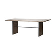 Ledger III Brown Solid Wood Top & Base Dining Table by Mercana at Eve Furniture