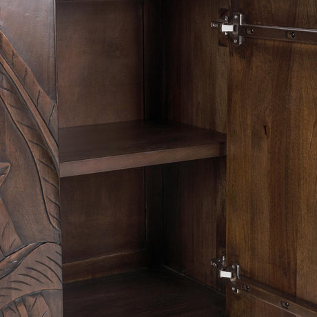 Ledro 2 Door Cabinet - Dark Brown by Classic Home at Eve Furniture