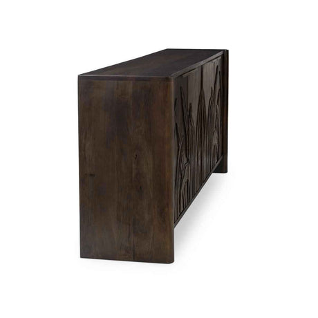 Ledro 4 Door Buffet - Dark Brown by Classic Home at Eve Furniture
